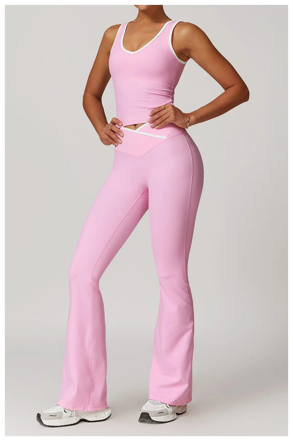 Yoga Set 2 Pieces Workout Outfits Fitness Sportswear Gym Tracksuit High Waist Leggings Sports Bra Athletic Wear Women Clothes