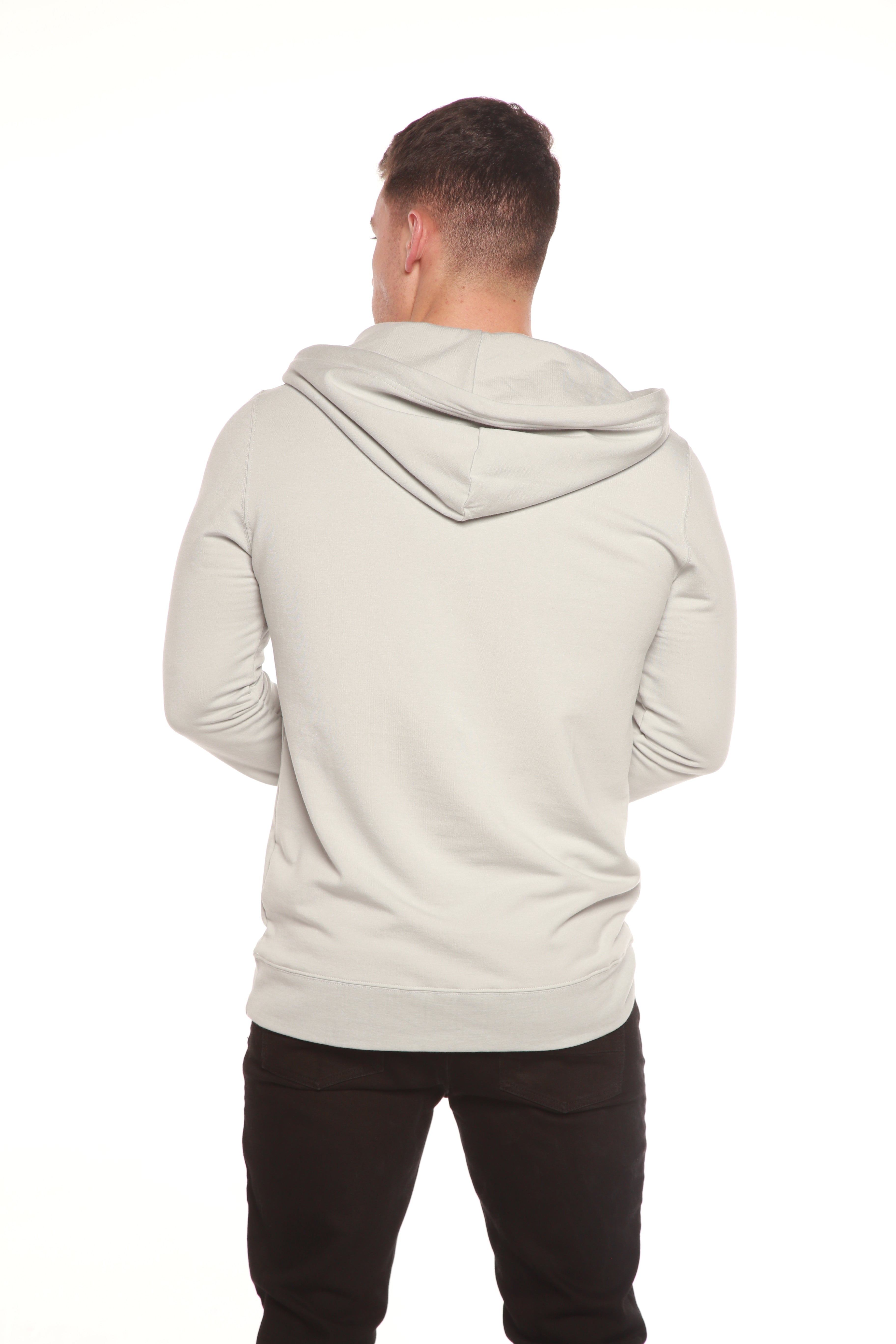Men's Henley Style Bamboo Viscose Fleece Hoodie